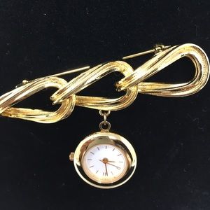 3/$35 Monet brand brooch with watch